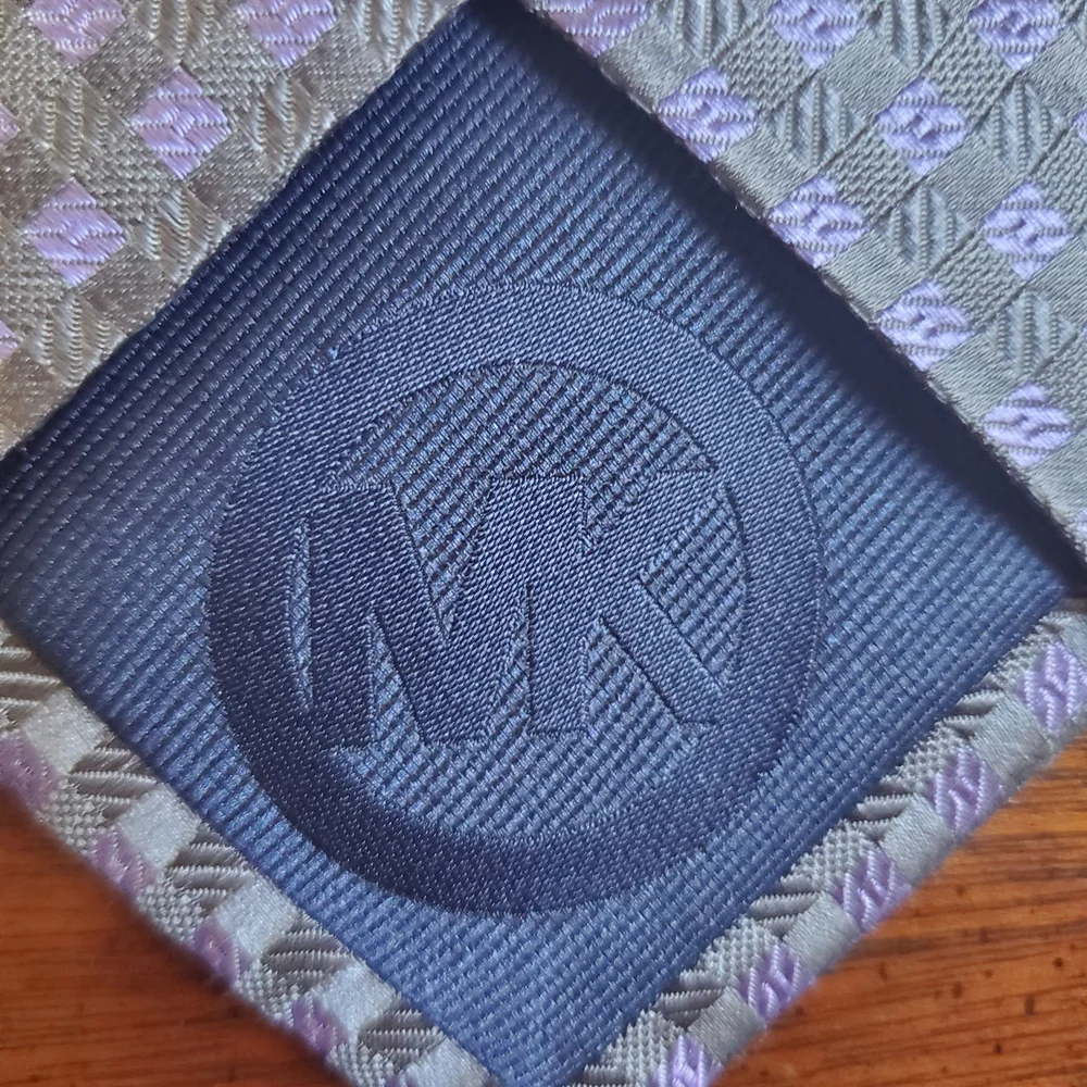 Micheal Kors - Silk Tie - With Purple Geometric Design